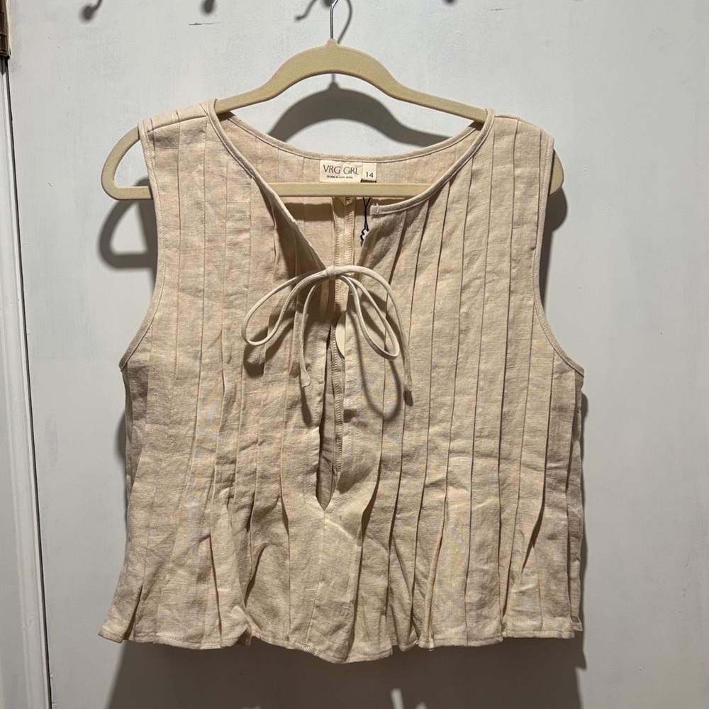 VRG GRL Valeria pleated tank top